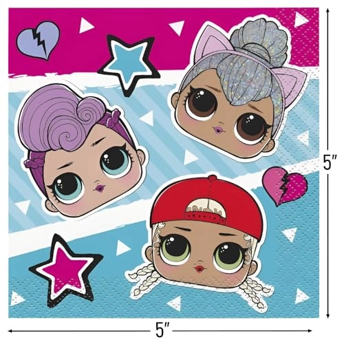 Paper Napkins - Pack of 16 LOL Surprise birthday party