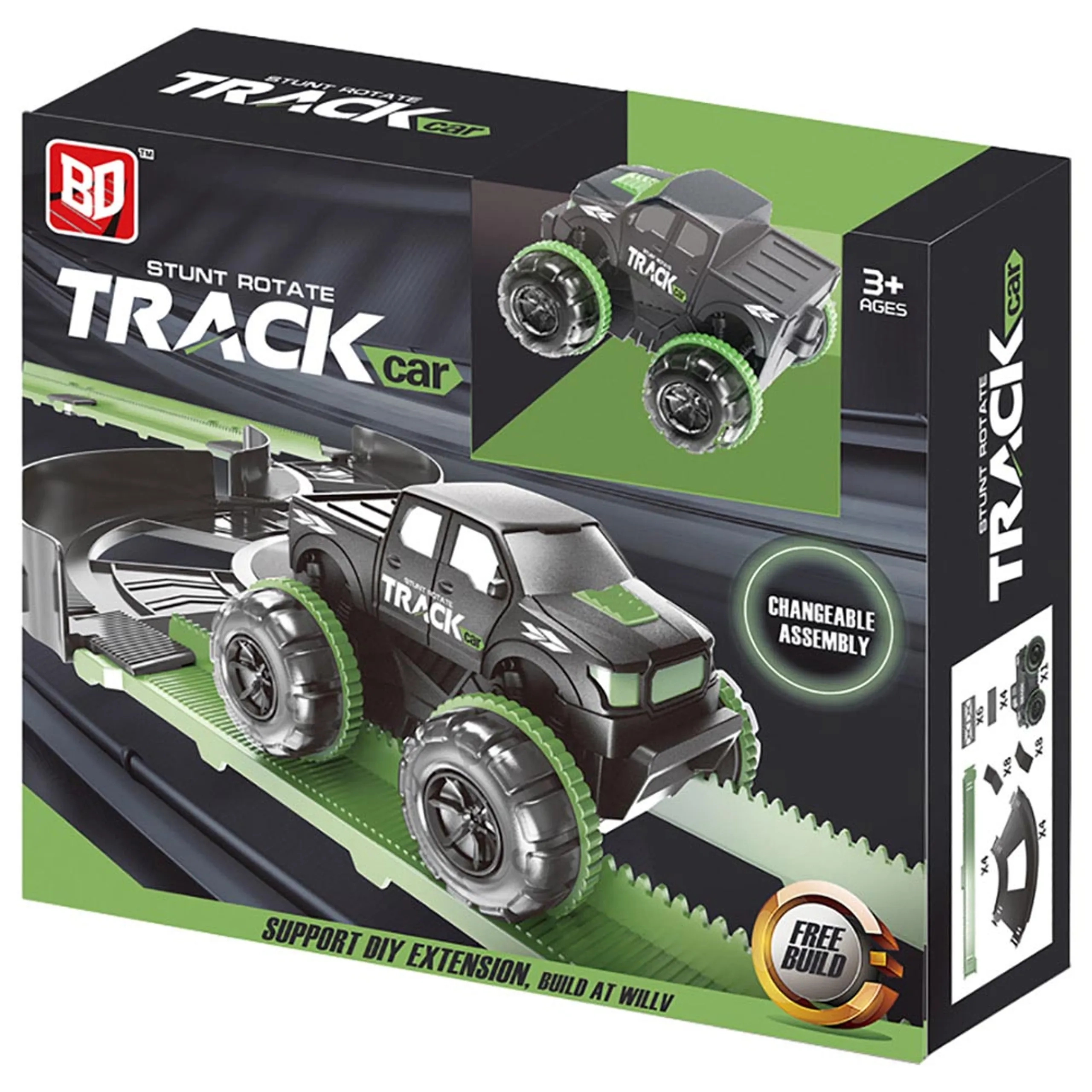 Stem Stunt Rotate Track Car - 24pcs
