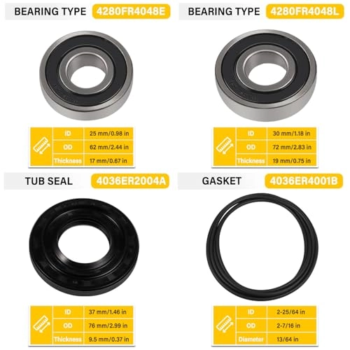 Front Load Washer Tub Bearings & Seal Kit - Kenmore Sears LG