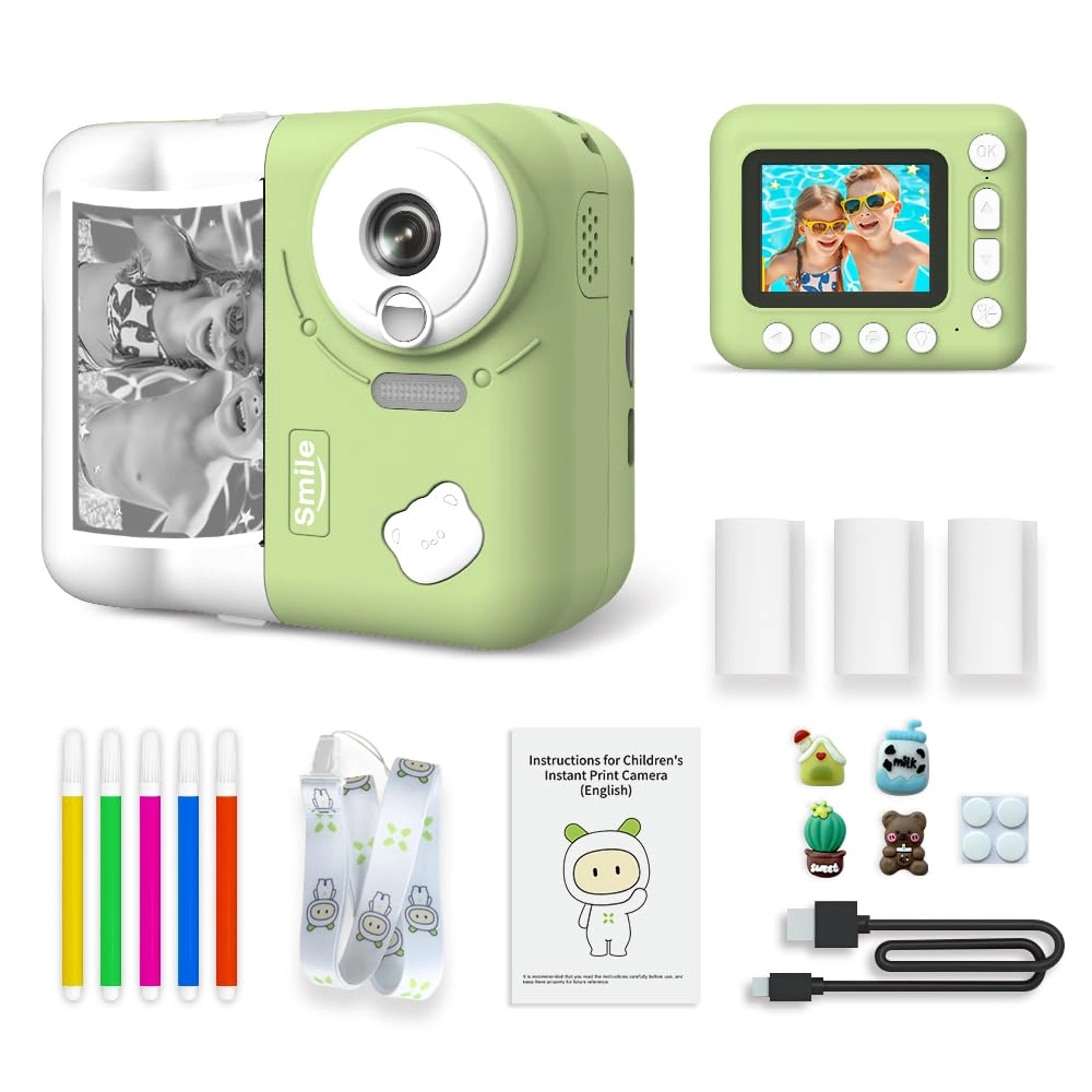 Camnoon Instant Print Camera - 1080P 2.4 inch 10X