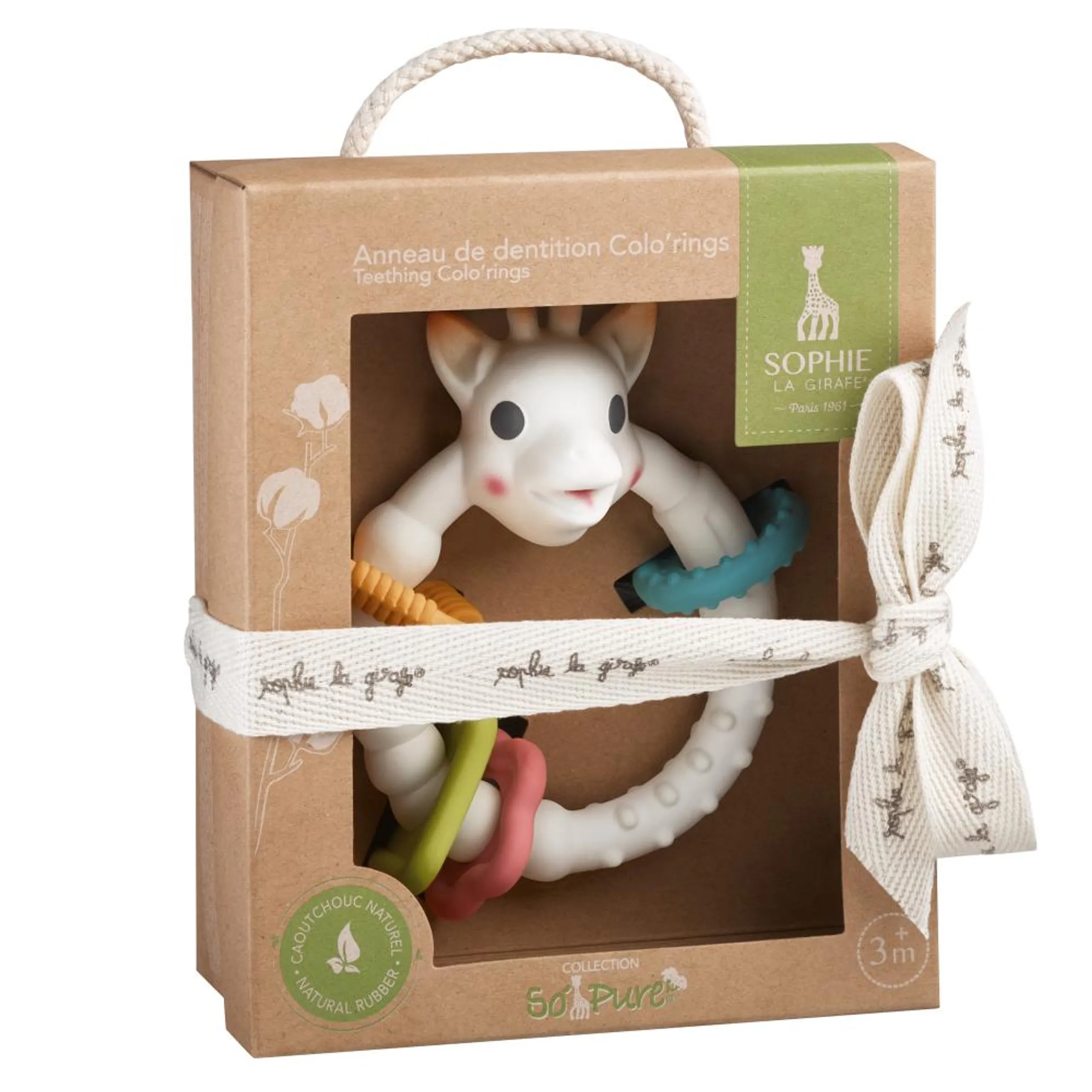 Sophie la girafe So'Pure Teething Colo'Rings - 100% NATURAL RUBBER