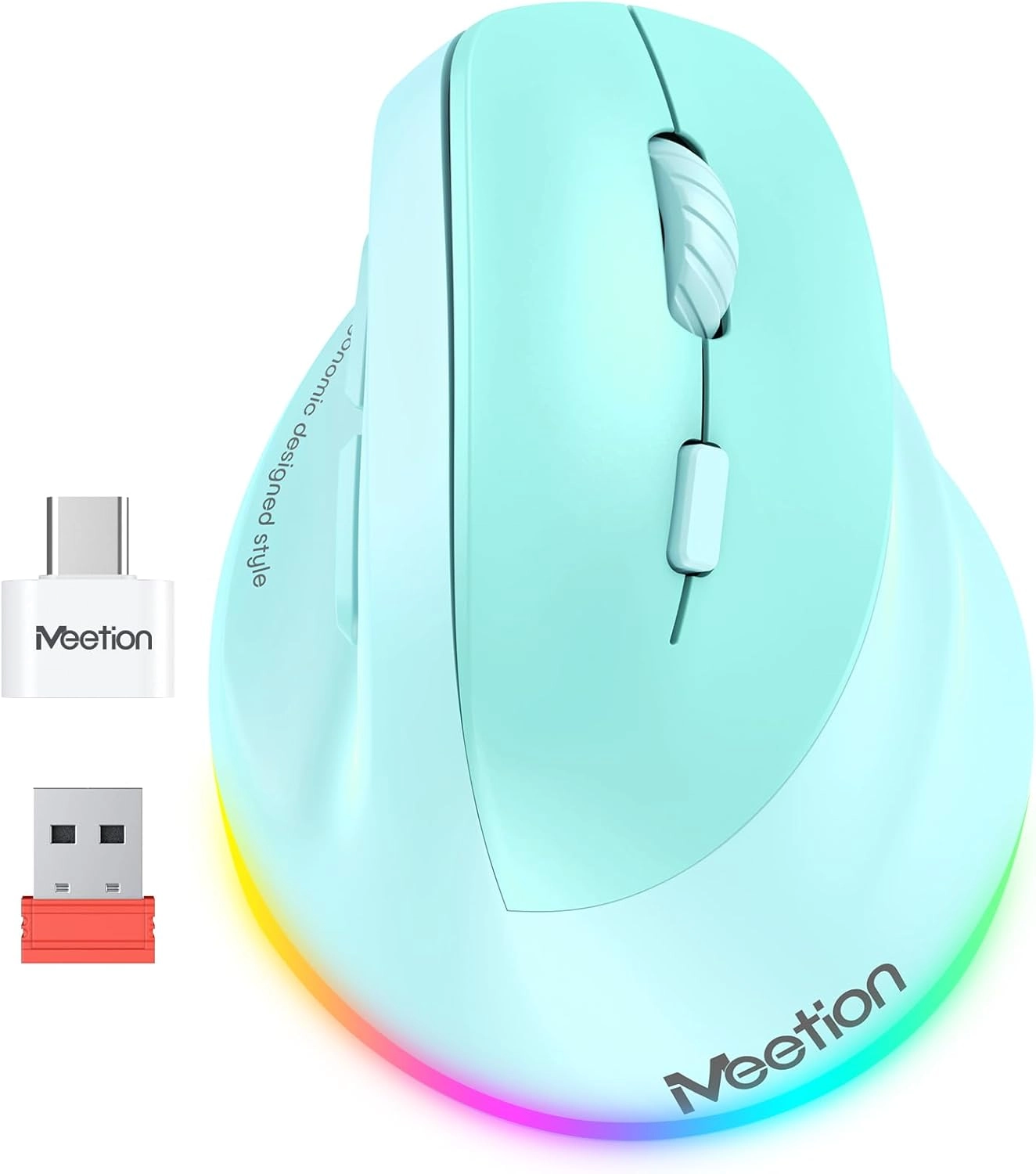 Meetion Direct Ergonomic Vertical Mouse - Bluetooth, USB