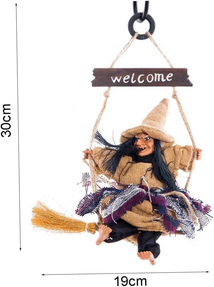 Halloween Hanging Decoration - Witch 1PC 20*30*19*10cm.