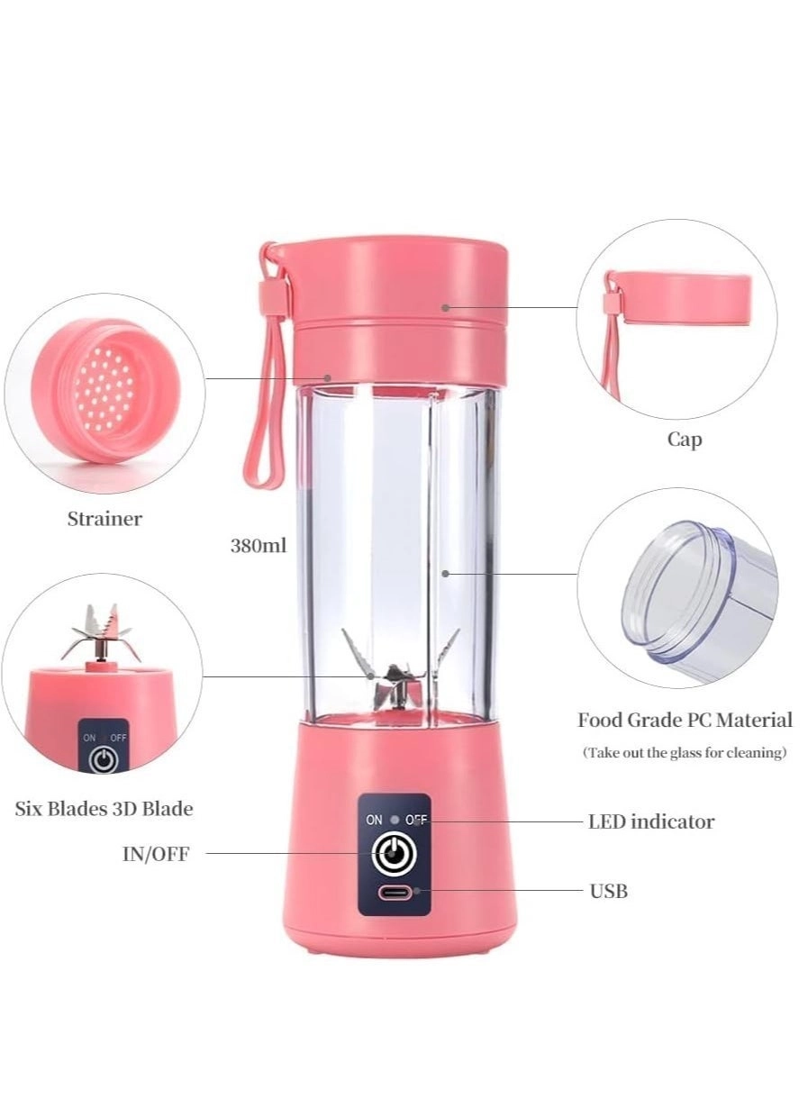 Portable Blender Cup - USB Rechargeable Six-Blade Portable