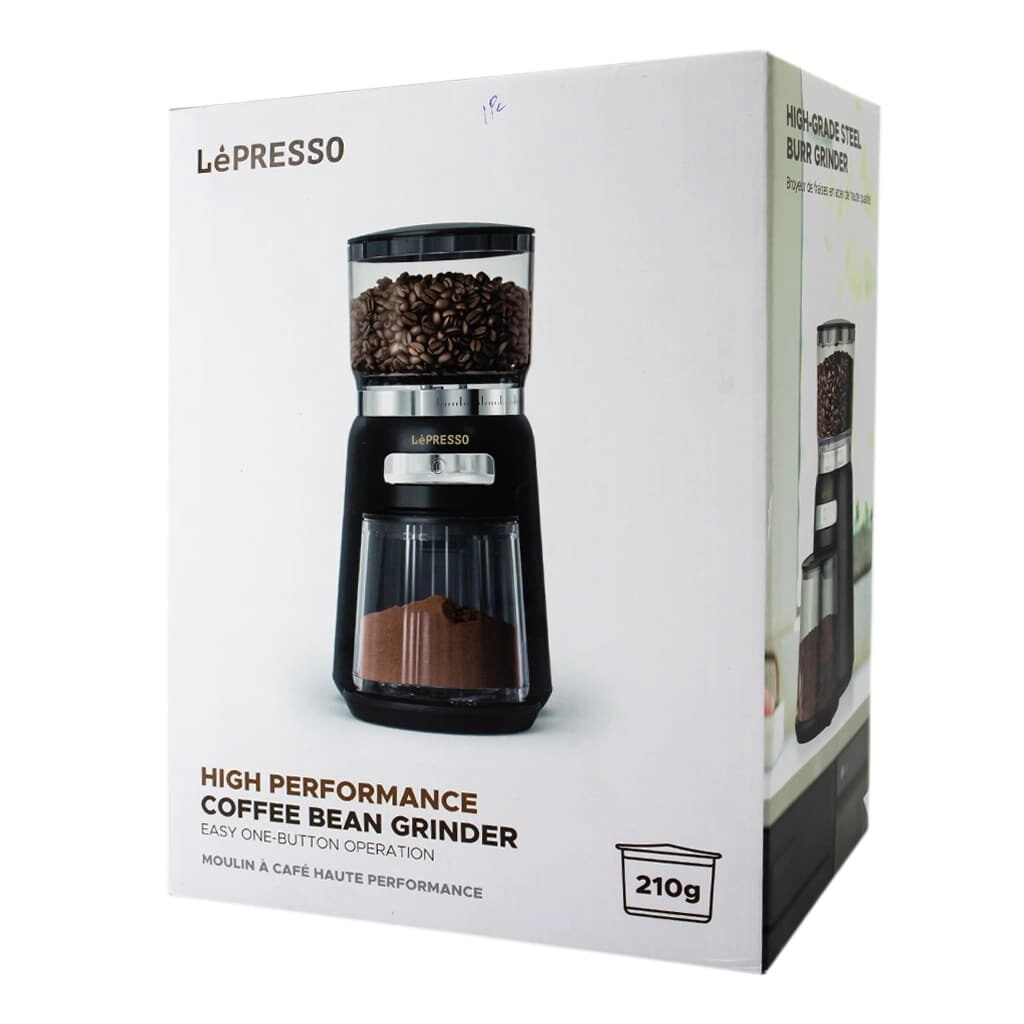 High Performance Coffee Bean Grinder - 210g 120W Black