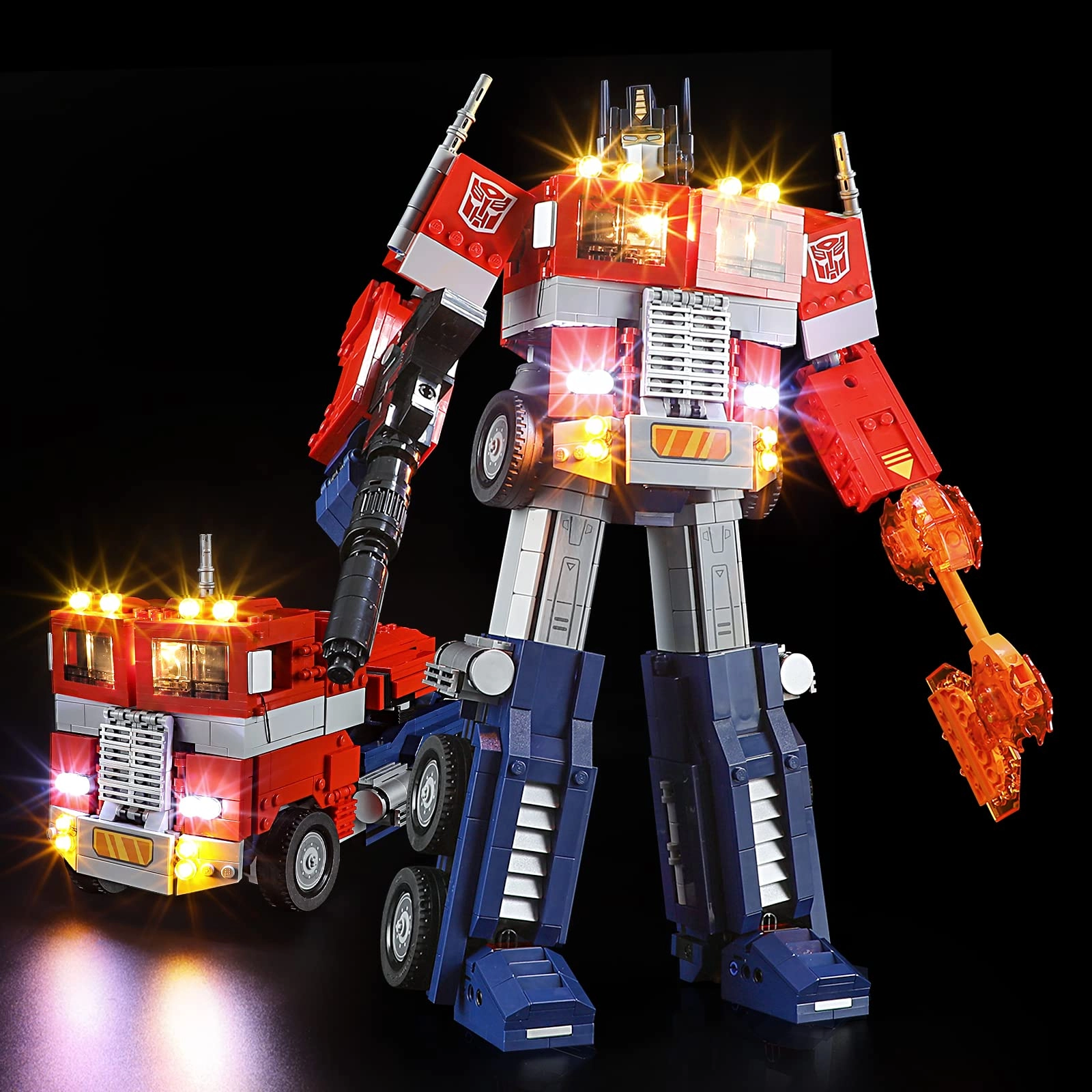 YEABRICKS LED Light Kit for LEGO 10302 Optimus Prime