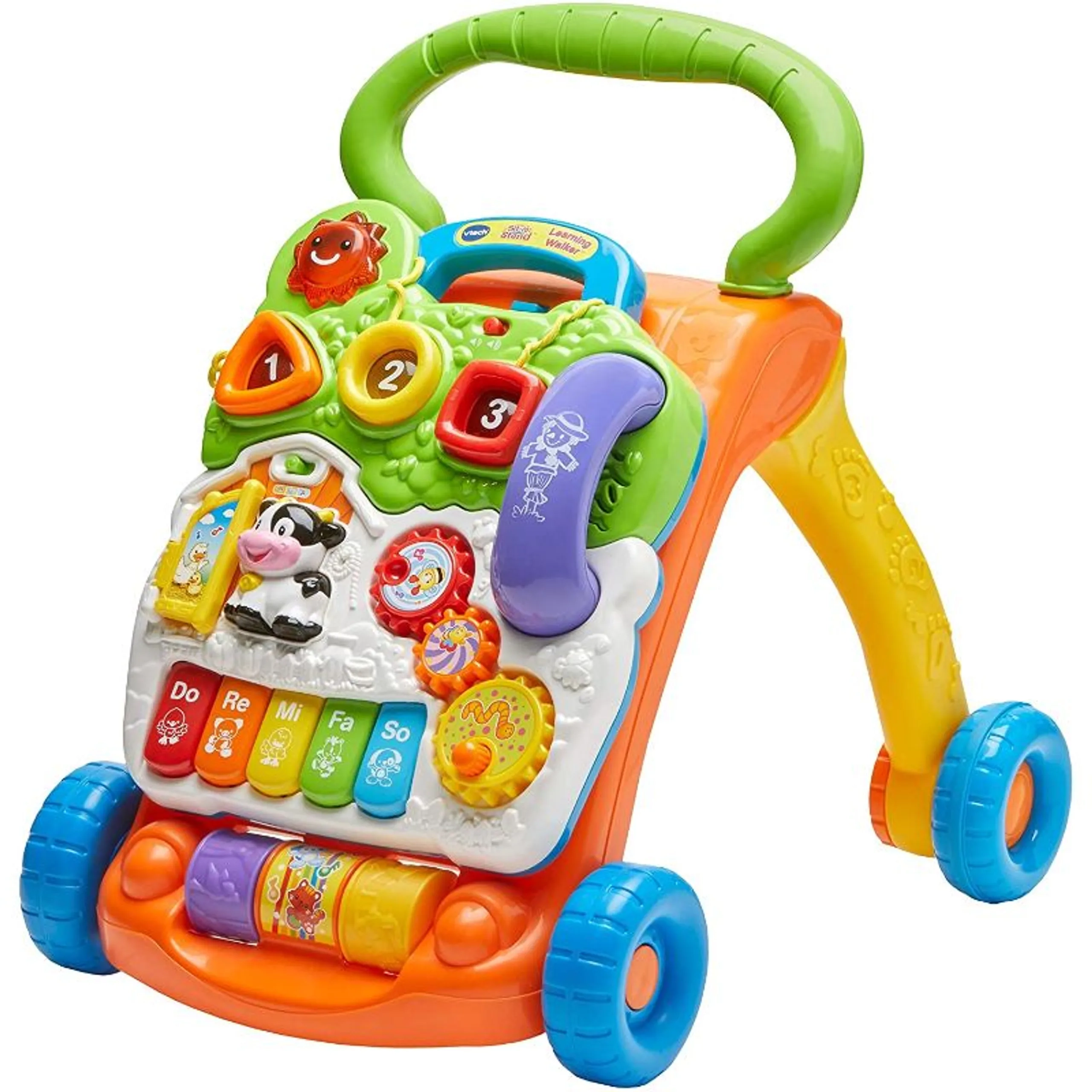VTech First Steps Baby Walker - Pink/Blue/Yellow 12 Months