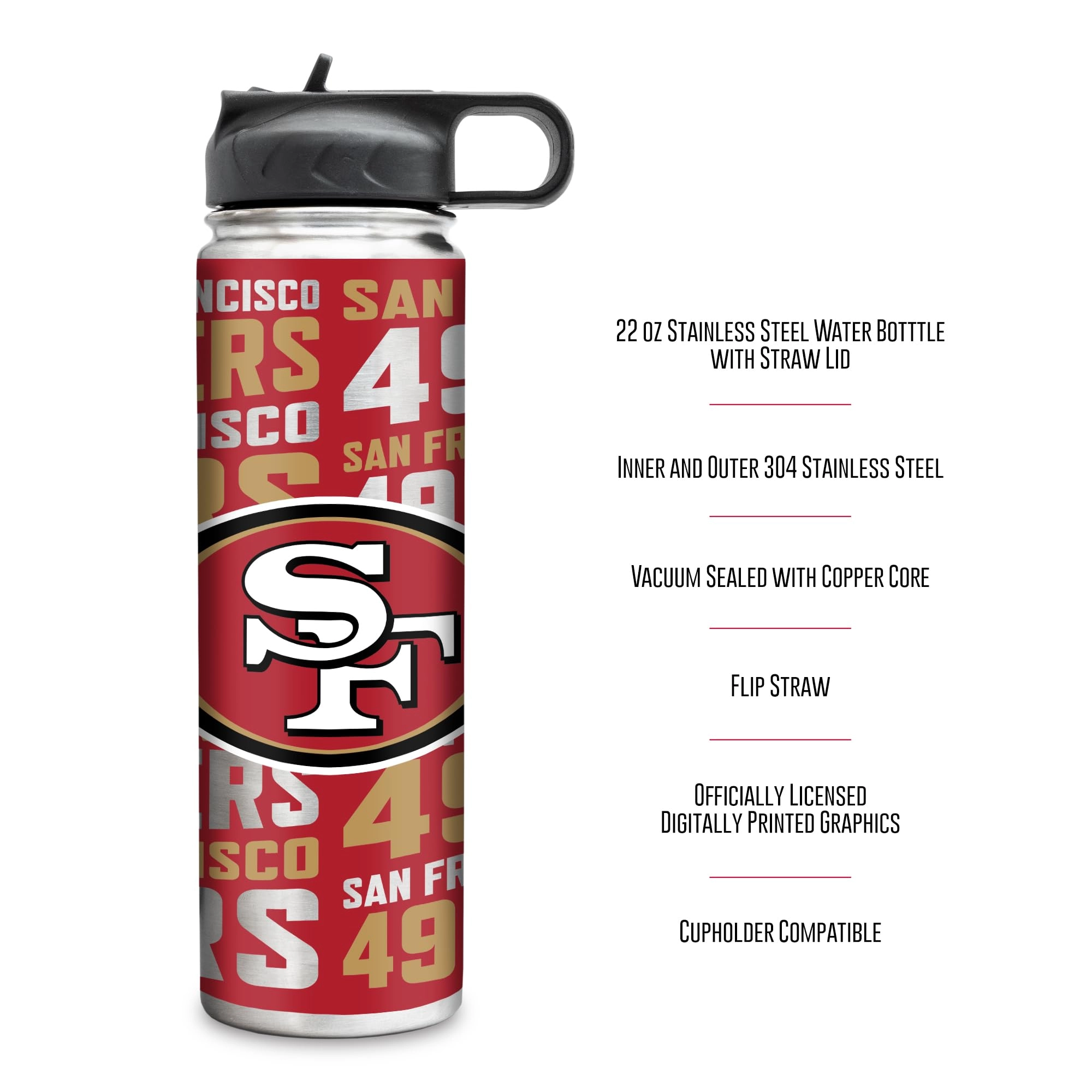 Stainless Steel NFL Football Tumbler - 650ml