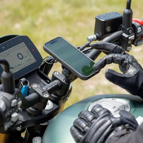Handlebar Clamp Mount - Black & Blue Smartphones