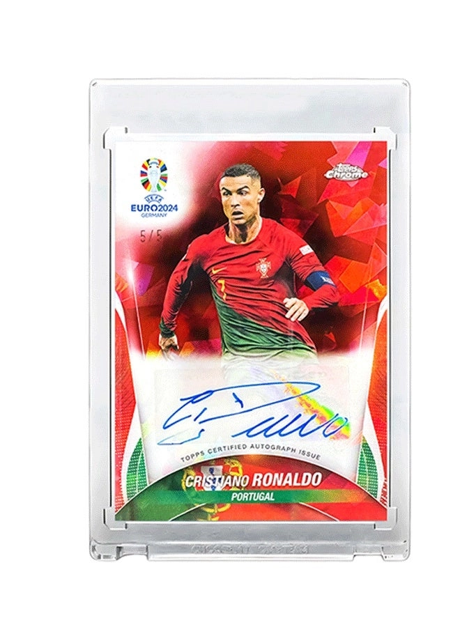 Topps Cristiano Ronaldo Signature Trading Card - Autographed Red Refractor