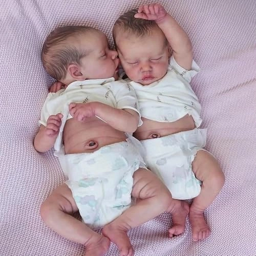 Reborn Baby Doll - 18 inch Silicone Boy and Girl Ages 3+ Bundle