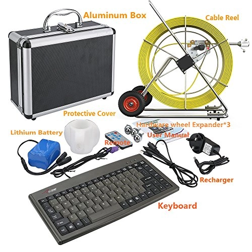 Sewer Waterproof Pipe Pipeline Drain Inspection System 7"LCD DVR HD 1000TVL(120M)