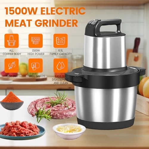 Electric Grinder Chopper Mincer - 6L 1500W