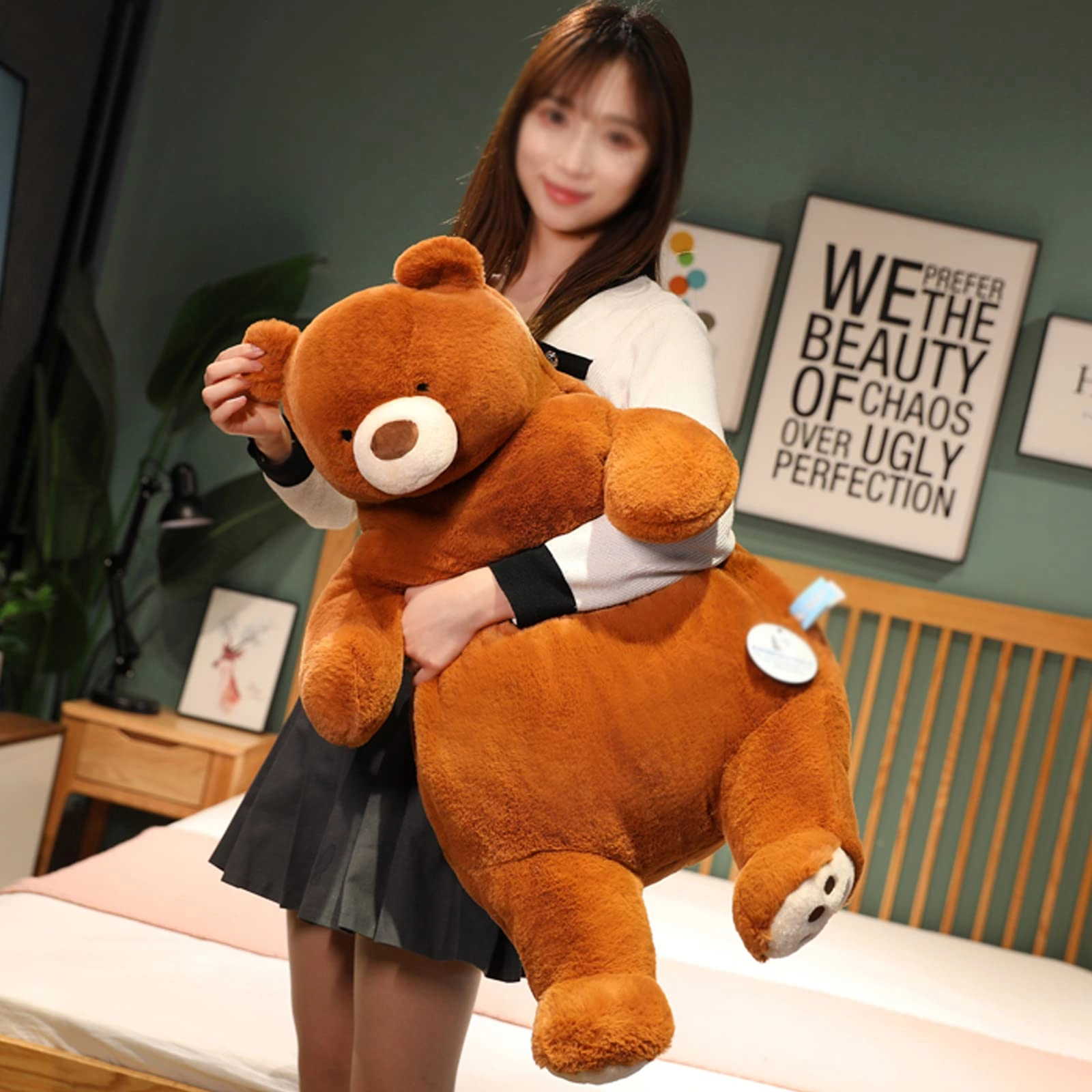 Bear - 43 cm Weighted Plush Brown