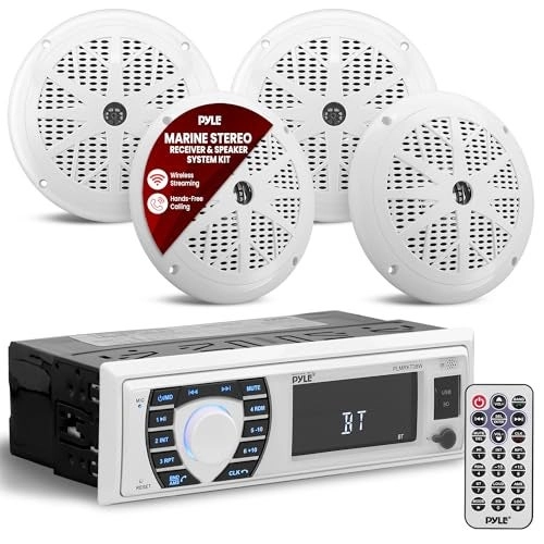 Pyle PLMRKT38W - 12v Single Din 4 Speakers