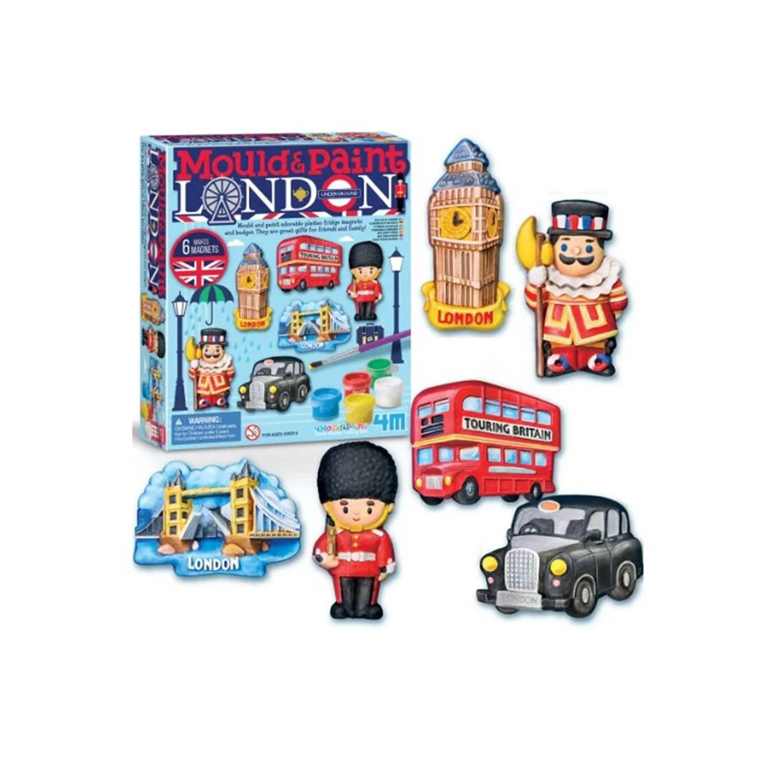 Mould & Paint Plaster Casting Craft Kit - London 6 designs