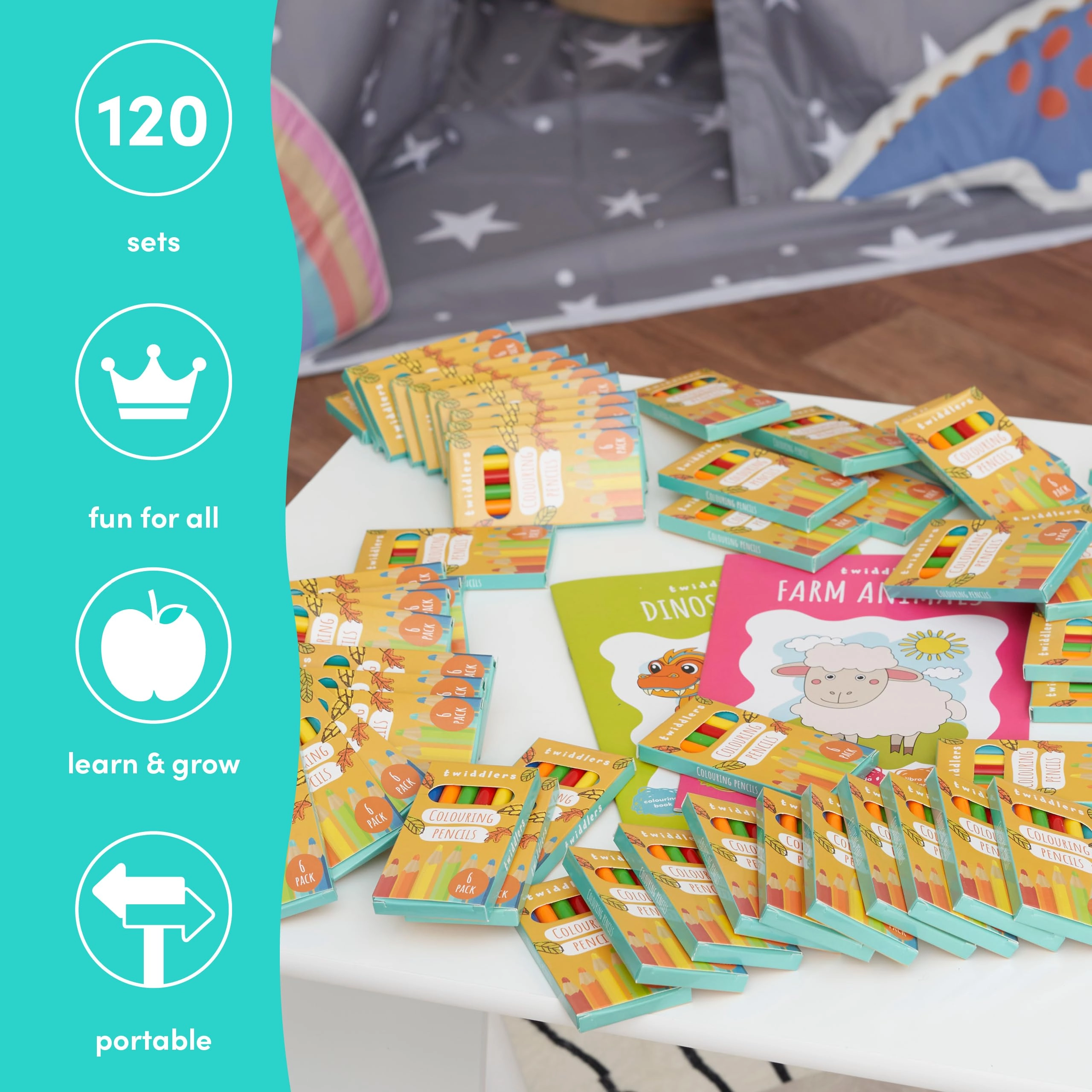Mini Colouring Pencils - 6 Per Box