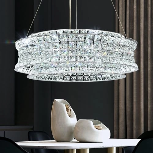 Modern Crystal Chandelier - 3000K 4000K 6000K 3-level dimming