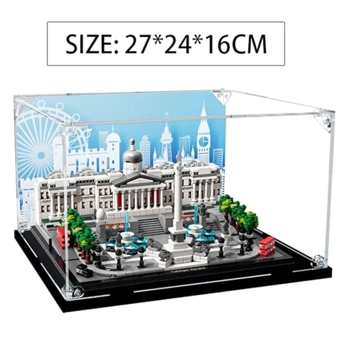 Acrylic Dustproof Case for Lego 21045 Architecture Model - 27 x 24 x 16 cm
