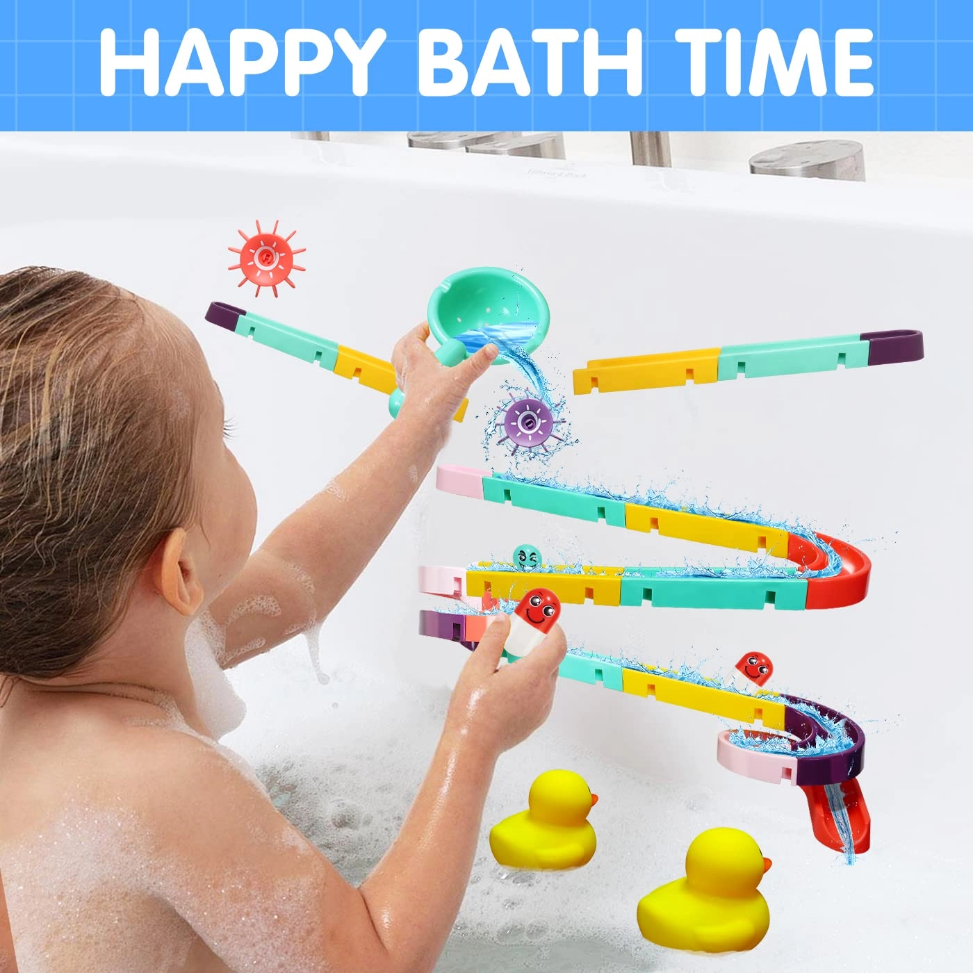 Bath Track Toys - 44PCS 3-6 Year Olds