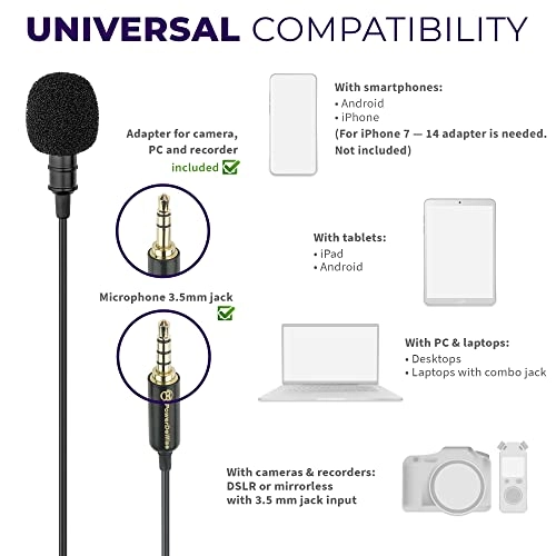 2 LAVALIER MICS INTO 1 DEVICE 3.5mm-Mini-Jack Microphone