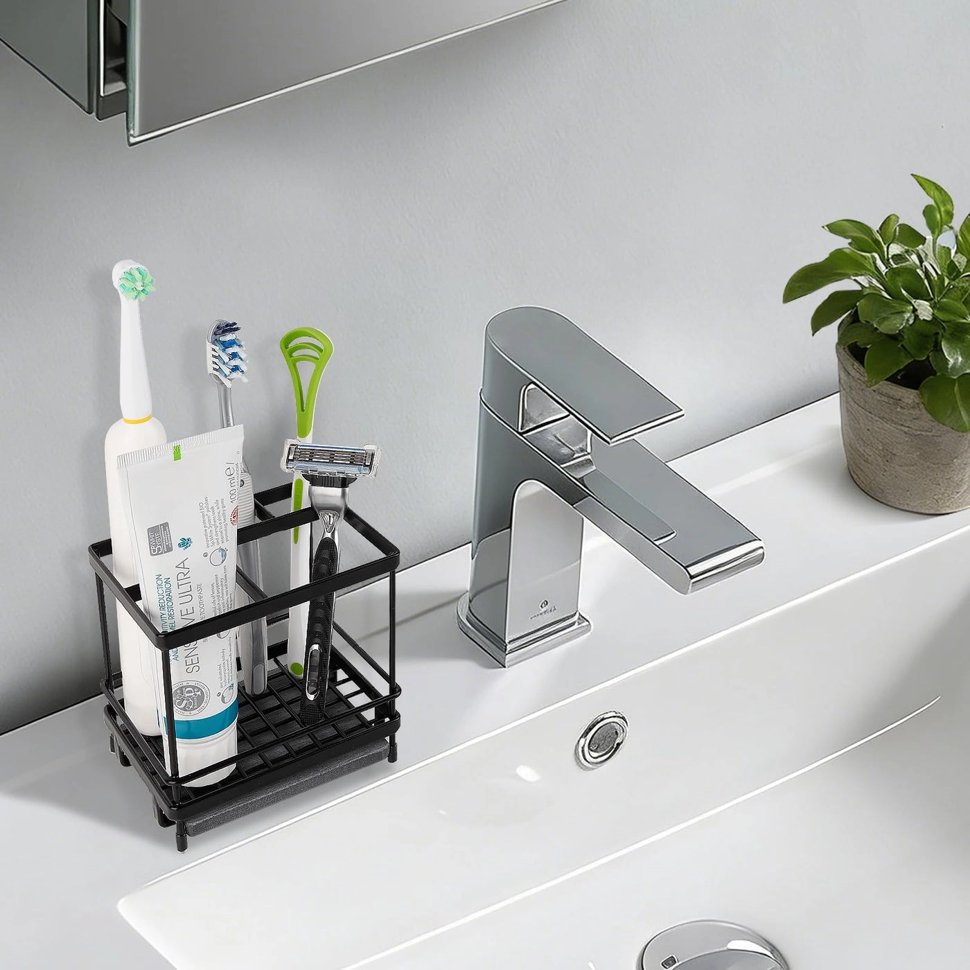 Toothbrush Holder - Countertop Shower Sink 5 Slots