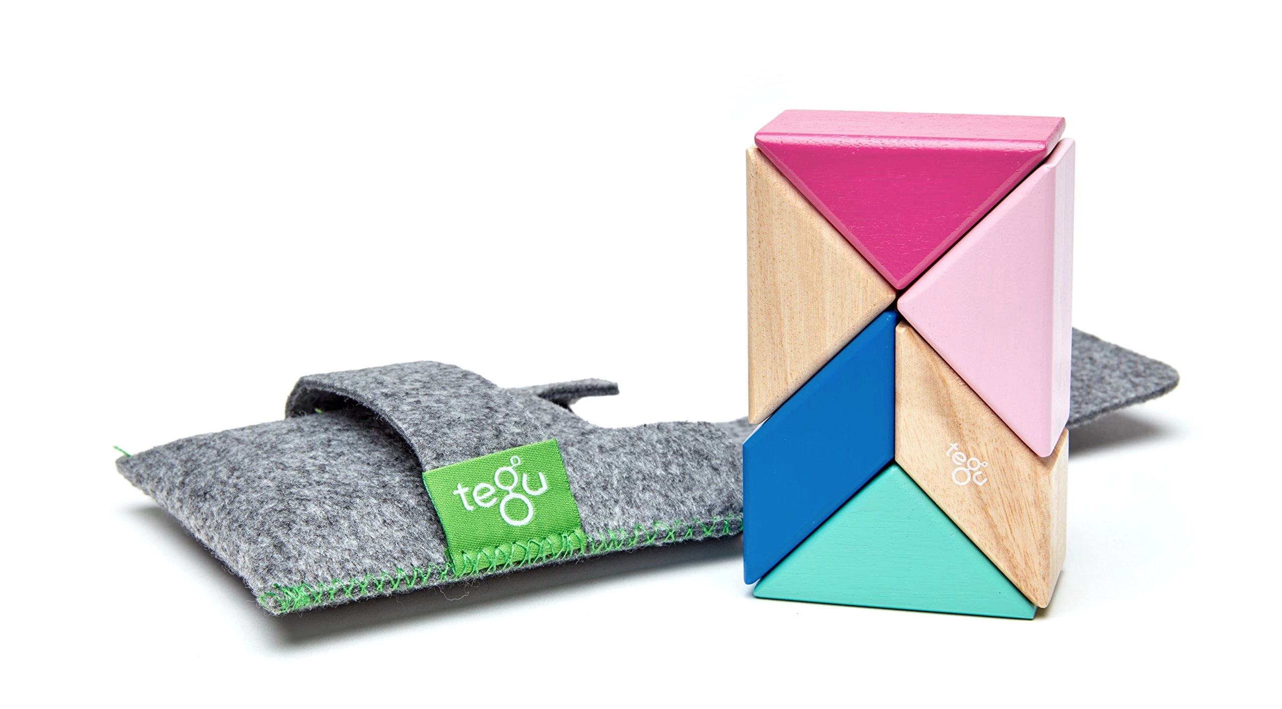 TEGU Pocket Pouch Prism - 3 years and up 6 pieces