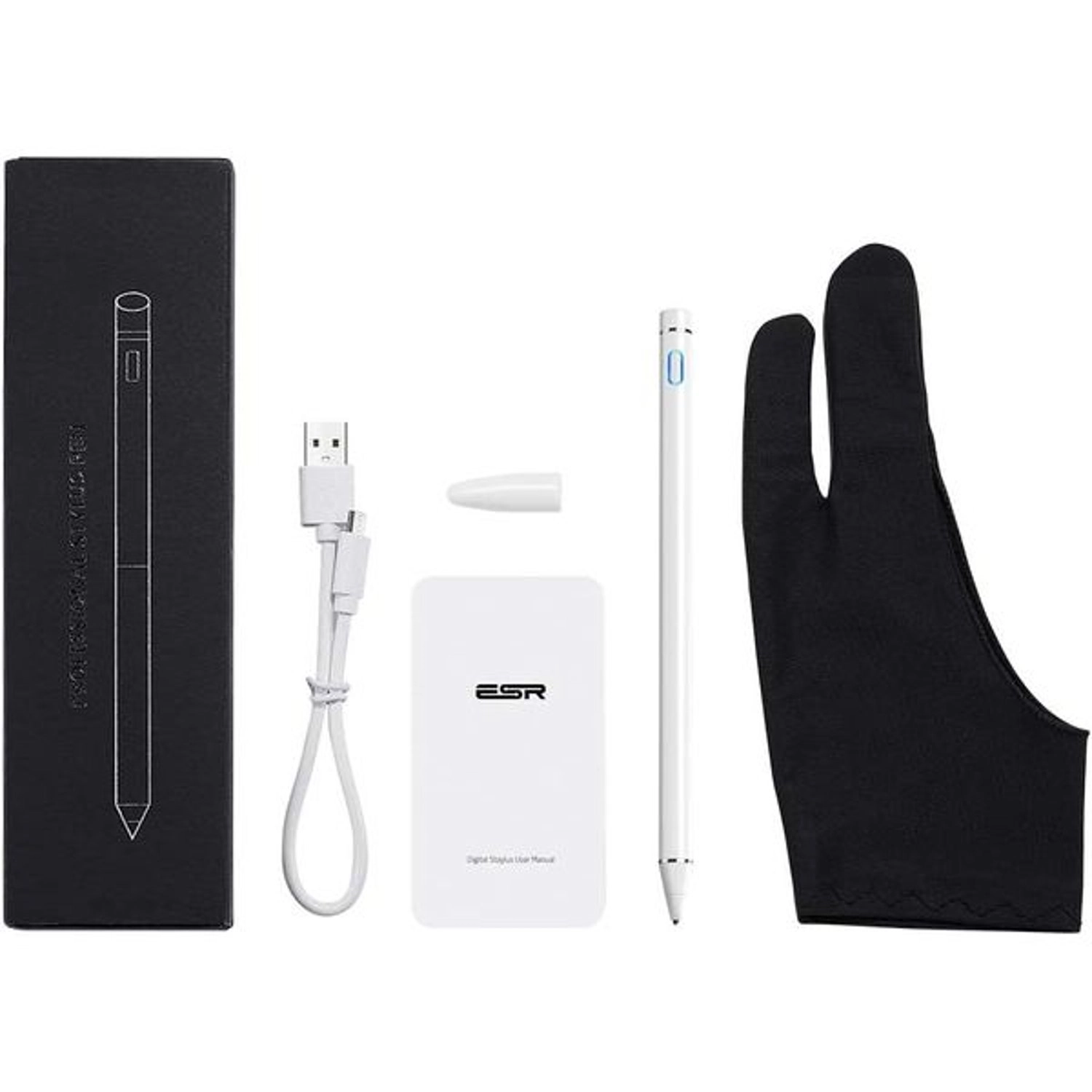 Digital Stylus - White Compatible with iPad, iPhone, and Most Phones and Tablets