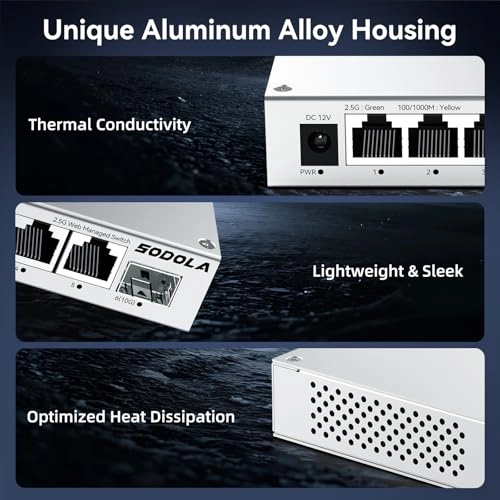 5X2.5G RJ45+1X10G SFP+(Web Managed) - 6-ports