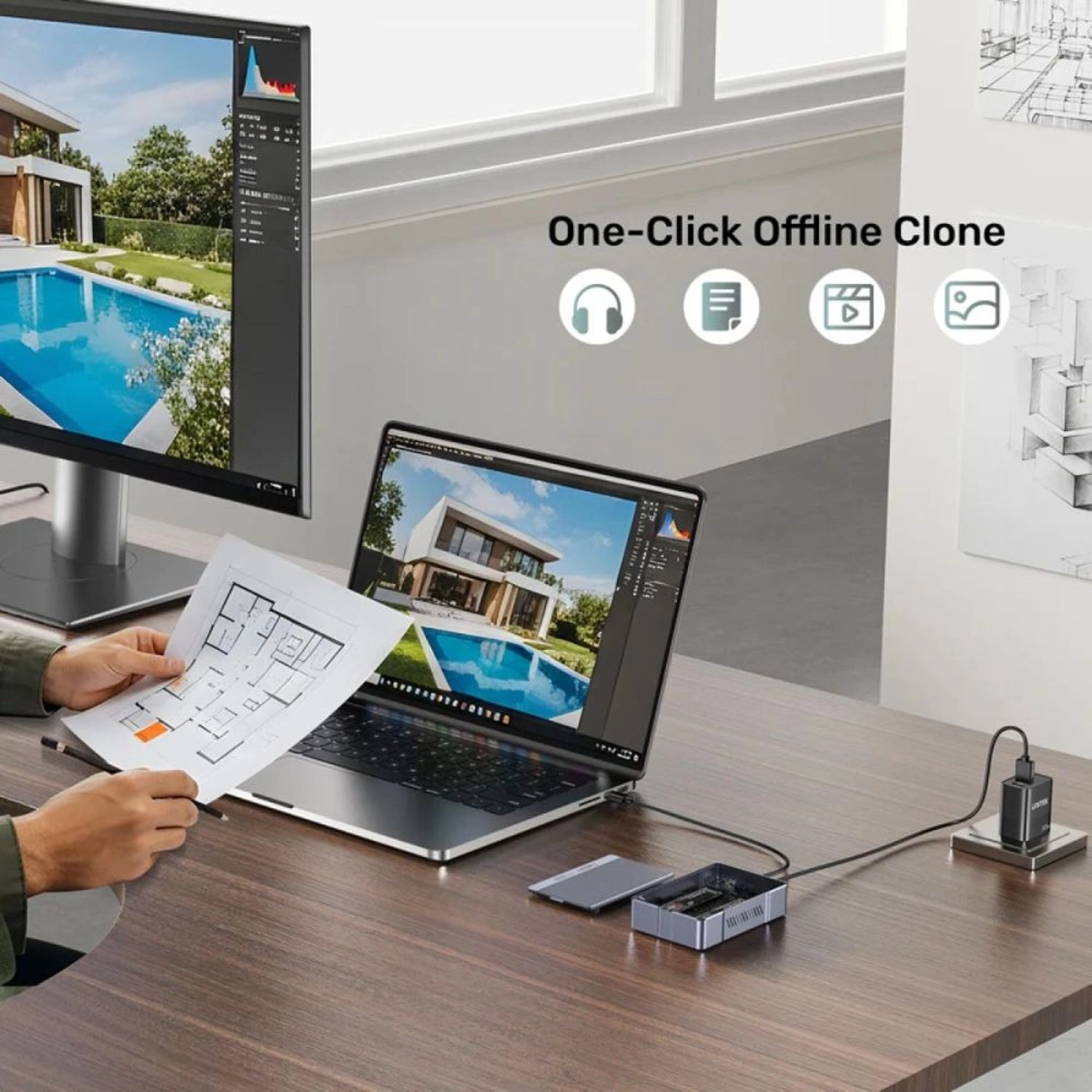 SolidForce SSD Enclosure - USB-C M.2 SSD SATA PCIe 2230/2242/2260/2280