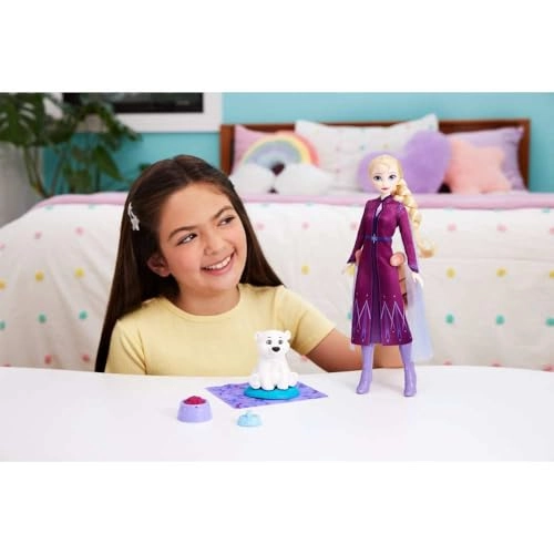 Elsa & Baby Bear Fashion Dolls - Posable Removable fashion four accessories