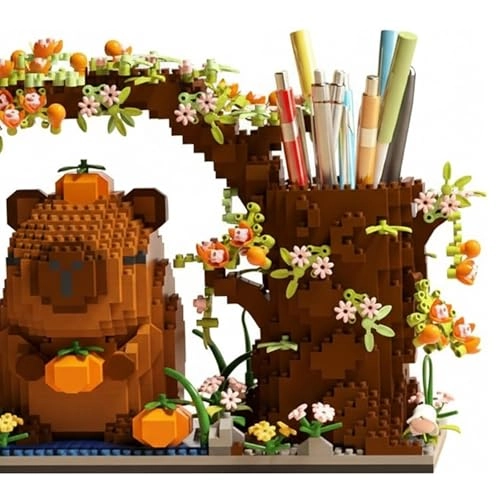 Capybara Pen Holder Building Block Set - 1880 pcs