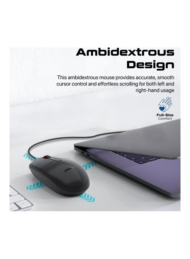 CM-1200 Ergonomic Optical Mouse - Wired