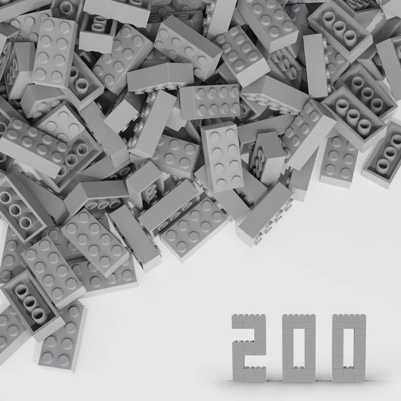 Classic Bulk Brick Block - 200 pcs