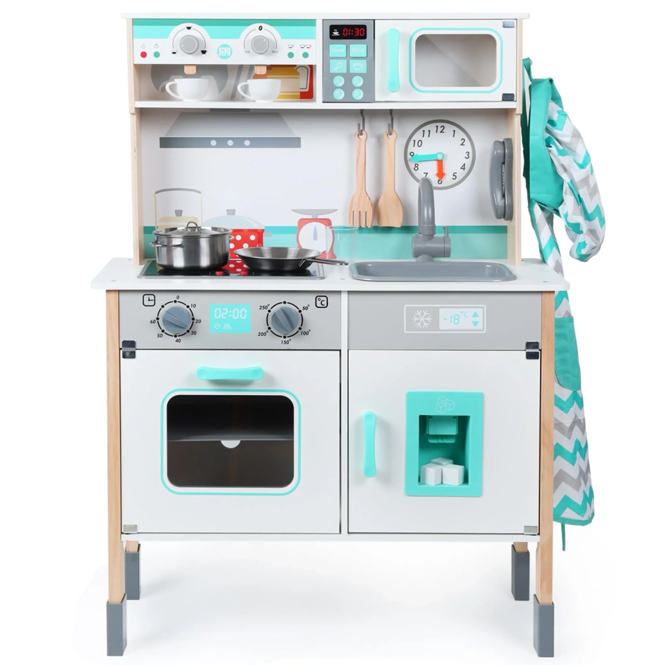 Little Angel Kids Kitchen - Wooden Pretend Playset (5551007-GYT20028-2)