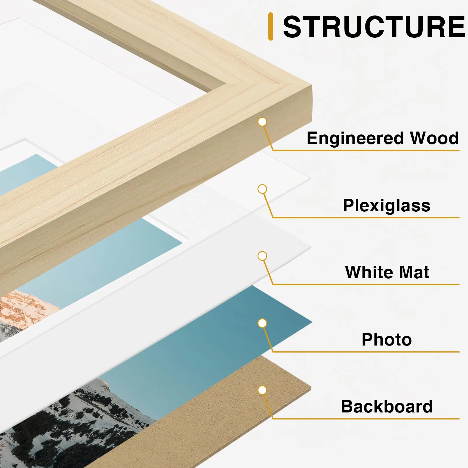 Picture Frames Set - 10 Pack Rustic Grey