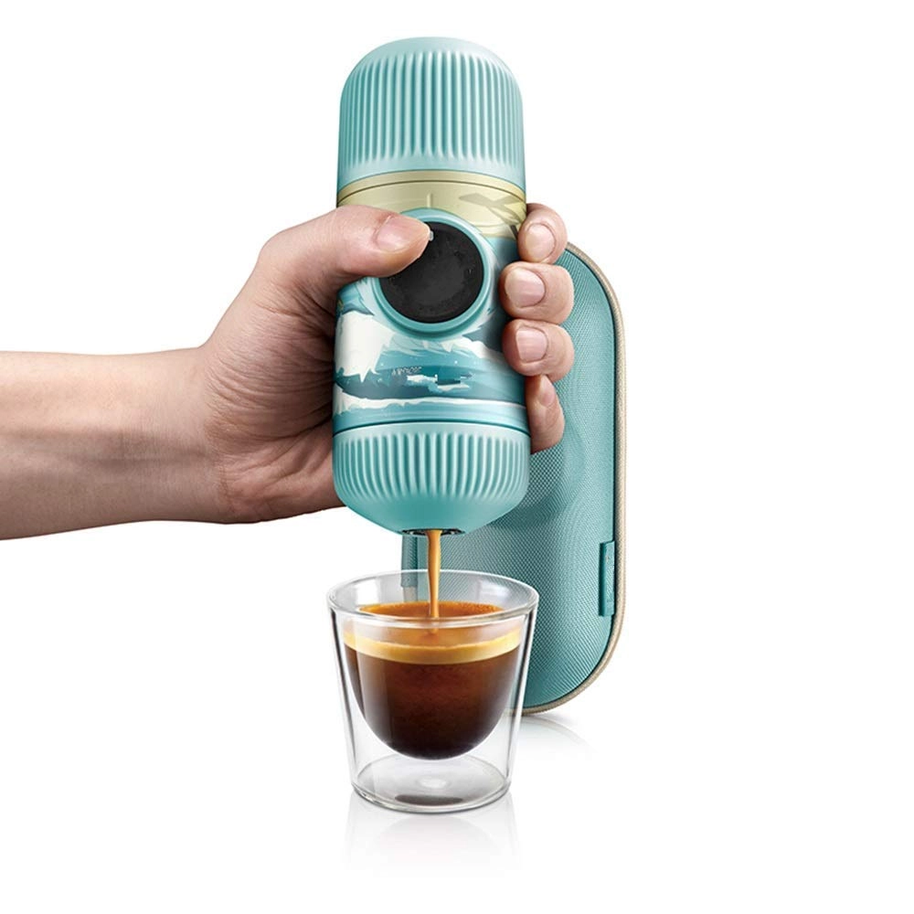 KCLQTK Coffee pot - portable mini manual piston