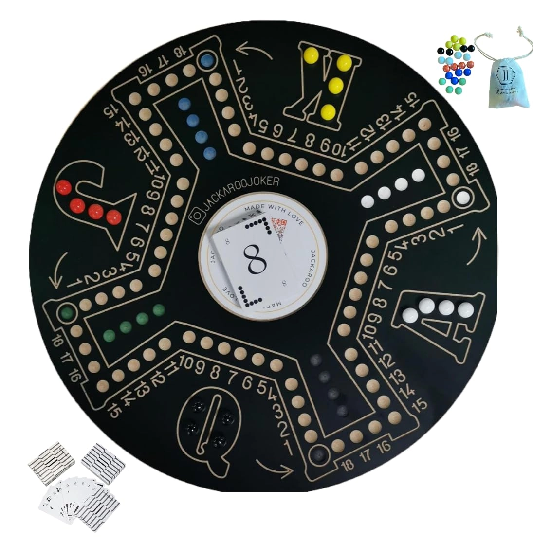 JACKAROOJOKER Joker - Double-Sided Glass Marbles