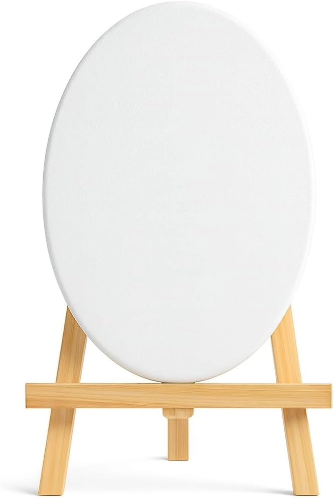 FITTO Oval Canvas - 20x15cm + Wooden Stand - 21x15cm