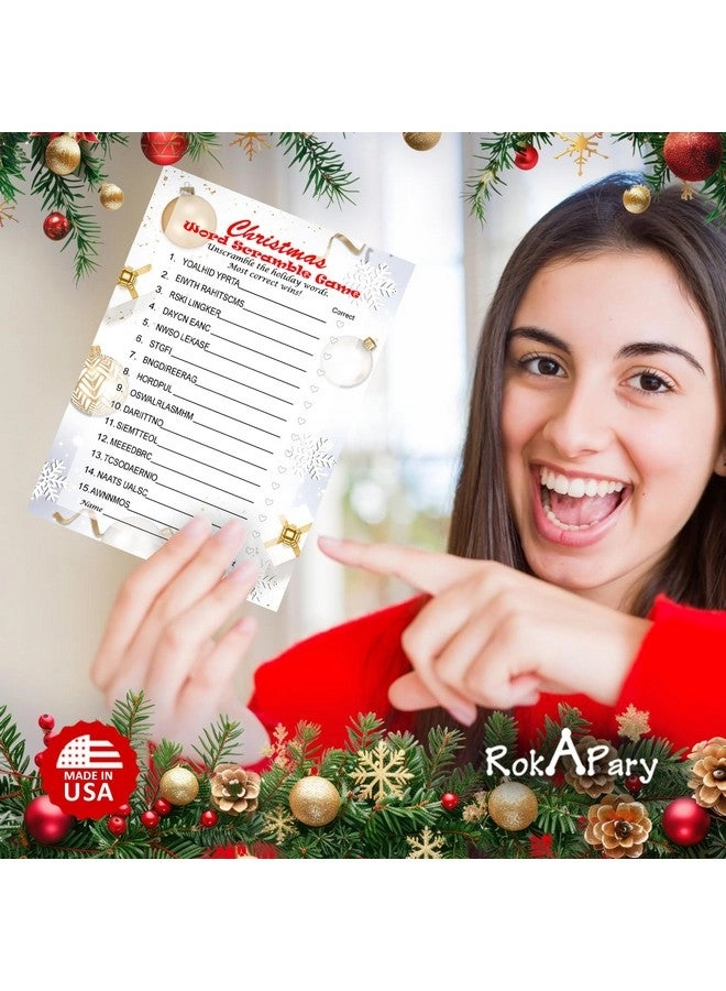 Christmas Word Scramble Game - 30 Cards