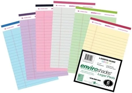 Roaring Spring Enviroshades Recycled Mini Legal Pads 5 x 8 - Lined 50 Sheets