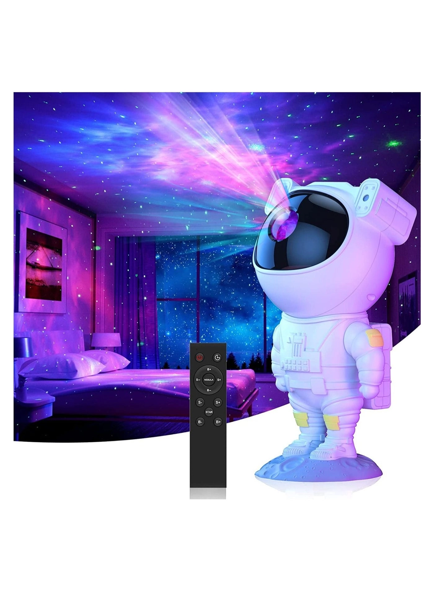 vesus Star Projector Galaxy Night Light - Astronaut Starry Nebula Remote Control Timer