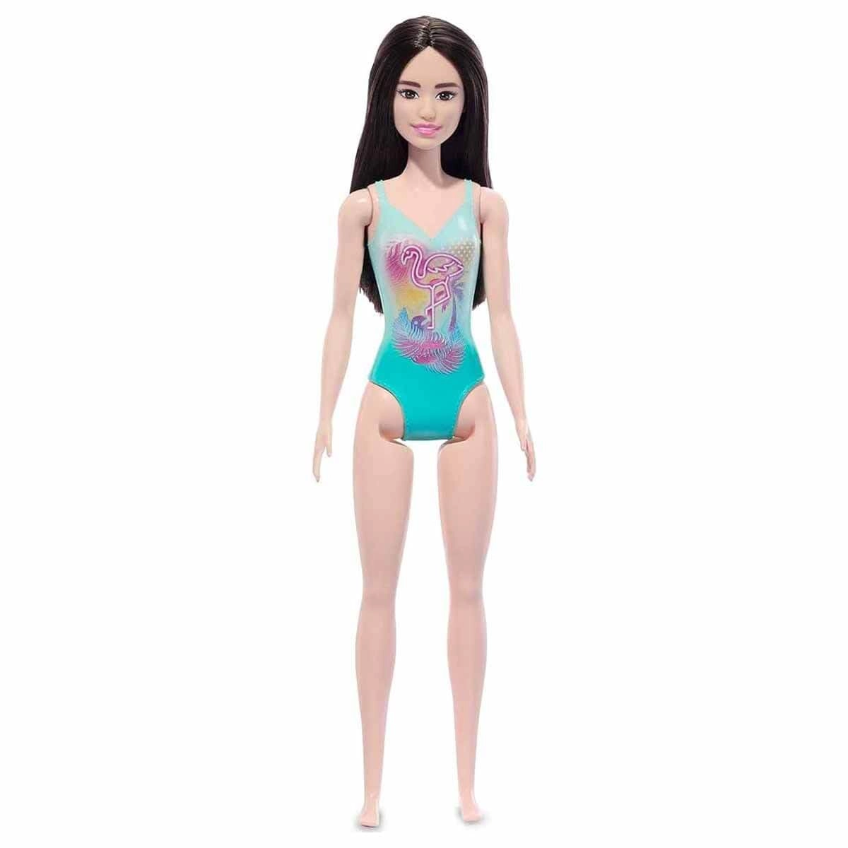 Beach Doll - Plastic Black Hair Blue One-Piece Swimsuit Ages 3+