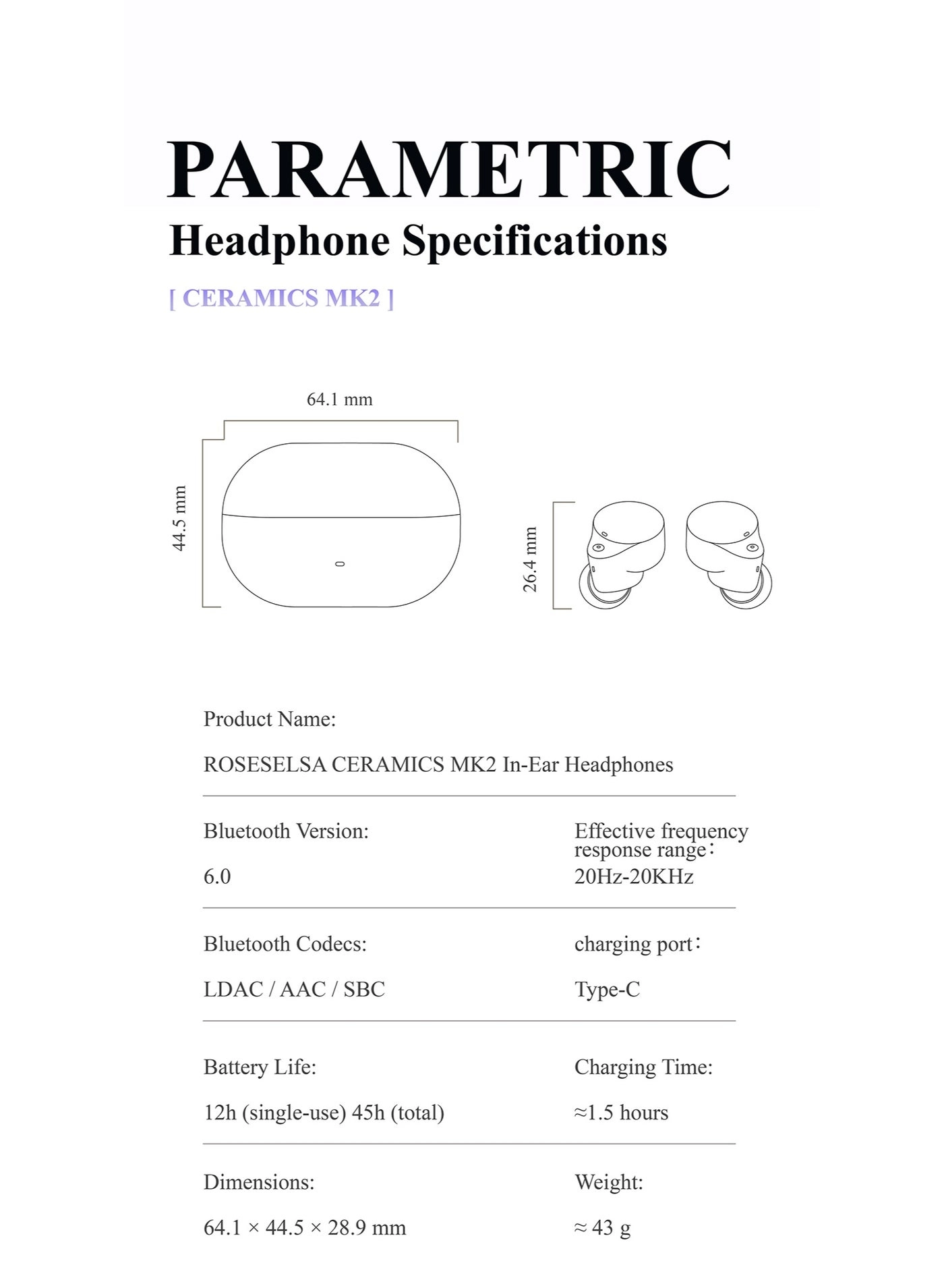 Ceramics Wireless Earbud