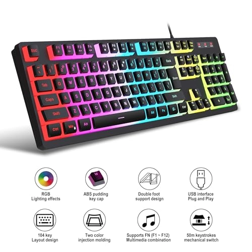 104-Key Membrane Keyboard - Wired