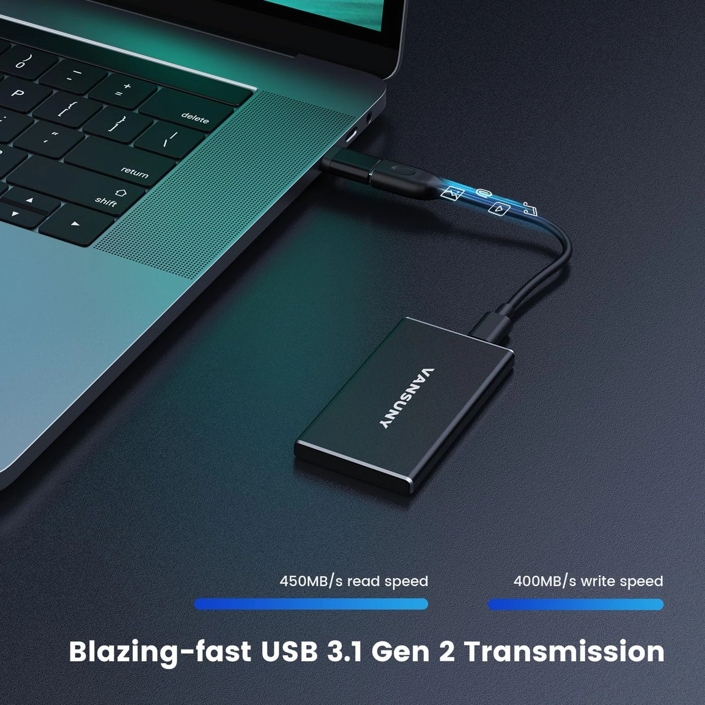 Portable External SSD - 500GB