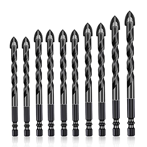 Masonry Drill Bits - Hard Alloy 10PCS 5/6/8/10/12mm