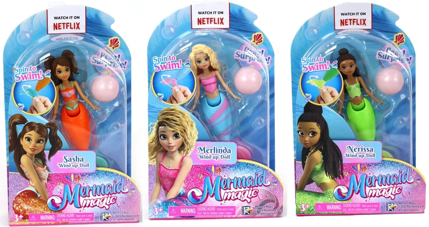 Mermaid Magic Windup Doll 5 - Girl Multi Colour Ages 3+