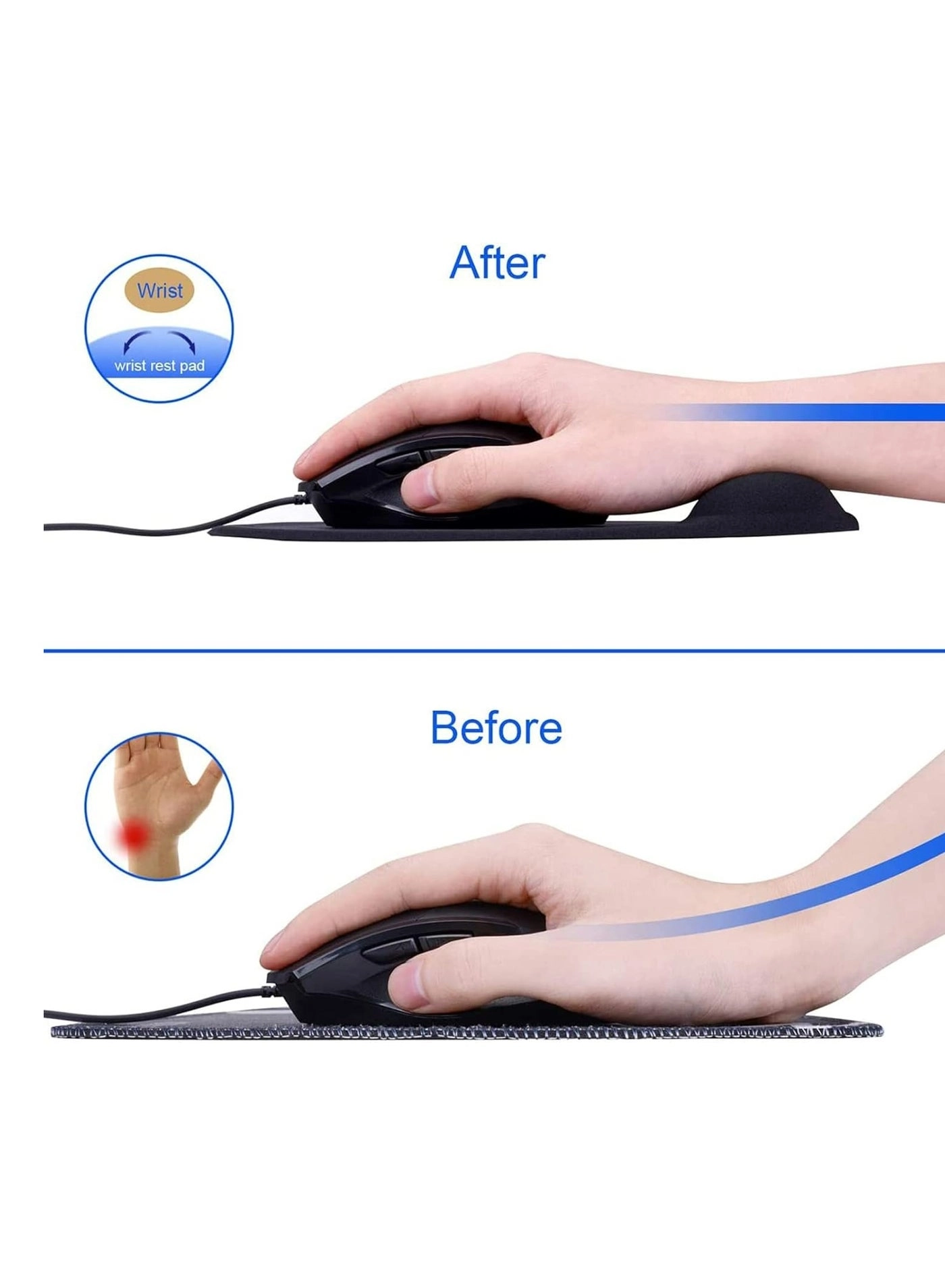 W089 - Lycra Ergonomic Mouse Pad