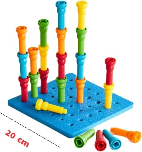 Stacking Pegs Building Set - 3+ 30 pieces